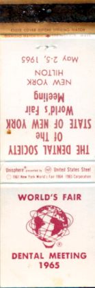 Dental Society of the State of New York matchbook