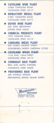 General Electric matchbook