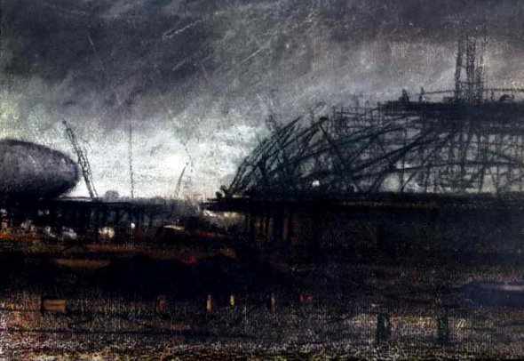 Men at Work — IBM Pavilion under construction