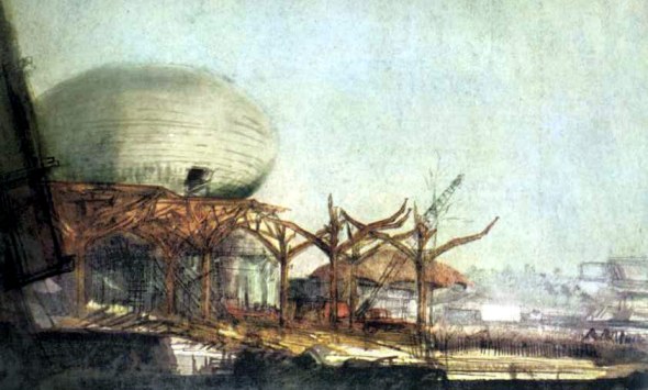 Men at Work — I.B.M. pavilion under construction