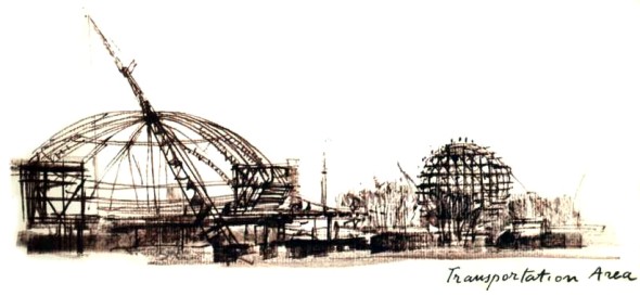 Men at Work — construction sketch between plates a and b