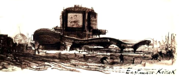 Men at Work — construction sketch between plates a and b
