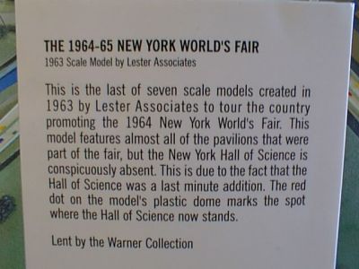 Placard for traveling Fair models