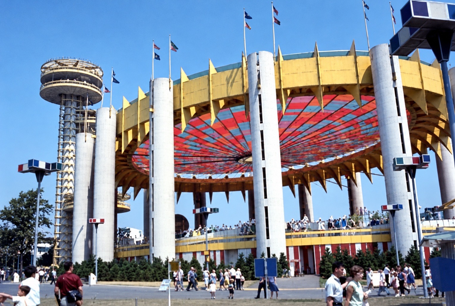 New York State Pavilion — Tent of Tomorrow and observation towers