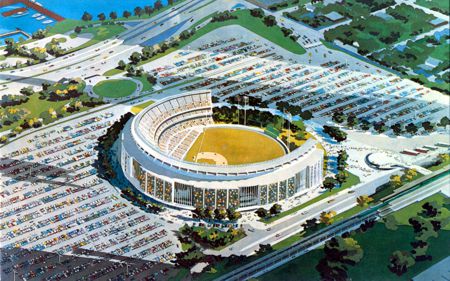 Shea Stadium official postcard No. 65619-B