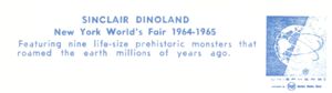 Reverse — Sinclair Dinoland official postcard