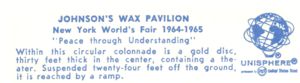 Reverse — Johnson's Wax official postcard