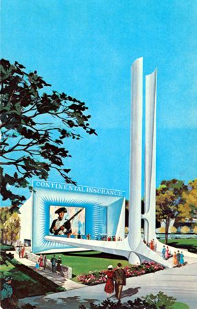 Continental Insurance Co. Pavilion official postcard No. 75707-B
