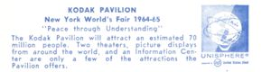 Reverse — Kodak Pavilion official postcard