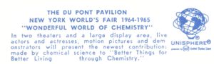 Reverse — Dupont Pavilion official postcard