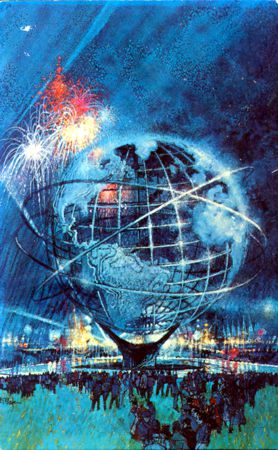 Blue Unisphere official postcard No. 80480-B
