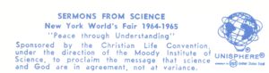 Reverse — Sermons from Science official postcard
