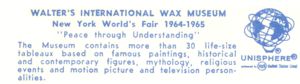Reverse — Walter's International Wax Museum official postcard