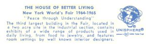 Reverse — Better Living Center official postcard