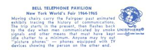 Reverse — Bell System Pavilion official postcard