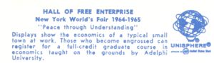 Reverse — Hall of Free Enterprise official postcard