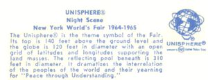 Reverse — Unisphere, Night (Horizontal) official postcard