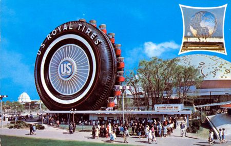 U.S. Rubber Giant Tire official postcard No. 87189-B