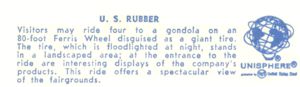 Reverse — U.S. Rubber Giant Tire official postcard