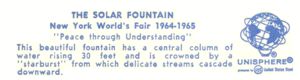 Reverse — The Solar Fountain official postcard