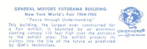 Reverse — General Motors Futurama II official postcard