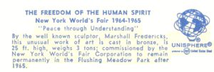 Reverse — Freedom of the Human Spirit official postcard