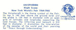 Reverse — Unisphere at Night official postcard