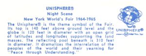 Reverse — Unisphere and Pool of Reflections official postcard