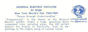 Reverse — Night General Electric official postcard