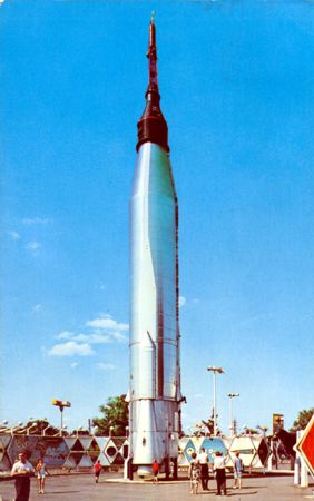 Atlas-Mercury Launch Vehicle - U.S. Space Park official postcard No. 92008-B