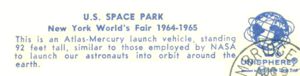 Reverse — Atlas-Mercury Launch Vehicle - U.S. Space Park official postcard