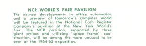 Reverse — National Cash Register exhibitor postcard