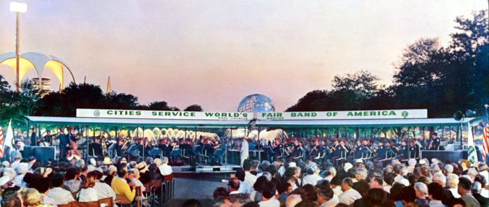 The Cities Service World's Fair Band of America exhibitor postcard No. N/A