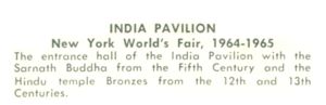 Reverse — India Pavilion exhibitor postcard
