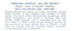 Reverse — Illinois "Land of Lincoln" Pavilion (1 of 6) exhibitor postcard