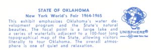 Reverse — State of Oklahoma exhibitor postcard