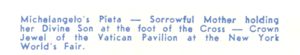 Reverse — Vatican (1 of 12) exhibitor postcard