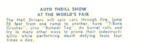 Reverse — Auto Thrill Show exhibitor postcard