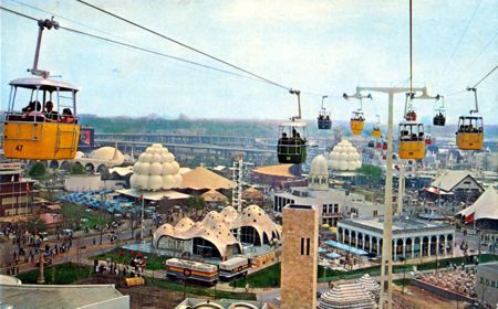 The Swiss Skyride exhibitor postcard No. 87309-B