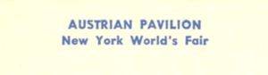 Reverse — Austrian Pavilion exhibitor postcard
