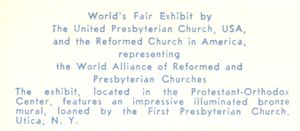 Reverse — Protestant and Orthodox Center exhibitor postcard