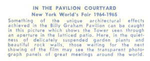 Reverse — Billy Graham Pavilion (10 of 10 exhibitor postcard