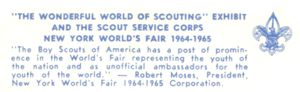 Reverse — Wonderful World of Scouting (1 of 6) exhibitor postcard