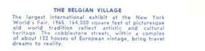 Reverse — Belgian Village (1 of 8) exhibitor postcard