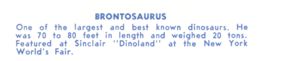 Reverse — Sinclair Dinoland (2 of 5) exhibitor postcard