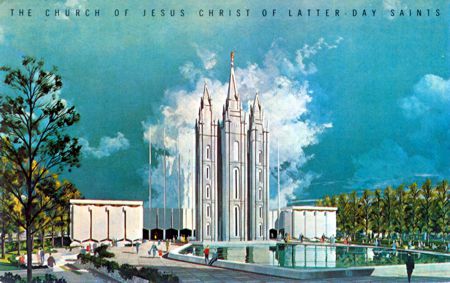 Mormon Pavilion exhibitor postcard No. N/A