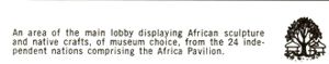 Reverse — Africa Pavilion (7 of 20) exhibitor postcard
