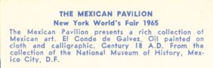 Reverse — Mexico Pavilion (12 of 15) exhibitor postcard