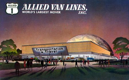 Allied Van Lines advertising postcard No. P54026