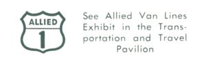Reverse — Allied Van Lines advertising postcard